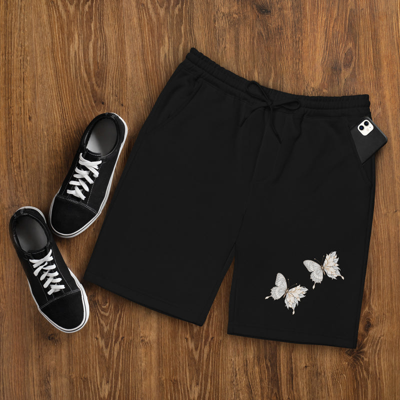 Butterfly Bloom Men's Fleece Shorts