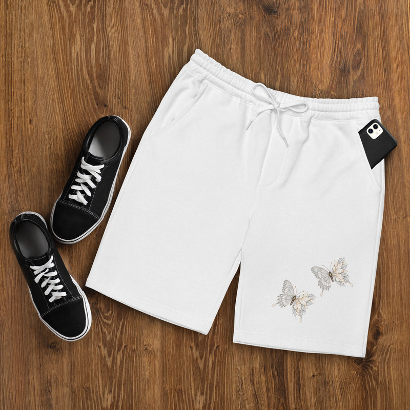 Butterfly Bloom Men's Fleece Shorts
